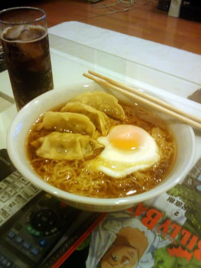 完成したラーメン